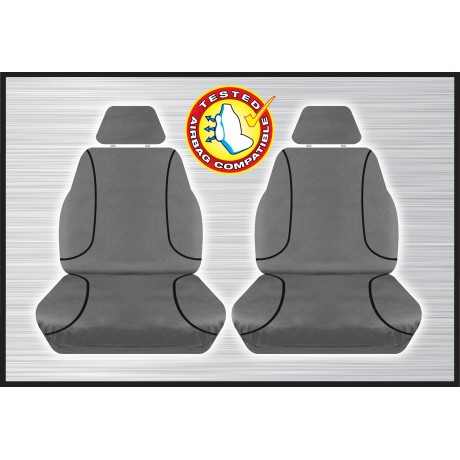 GREY CANVAS FRONT SEAT COVER PAIR - HILUX SR & SR5
