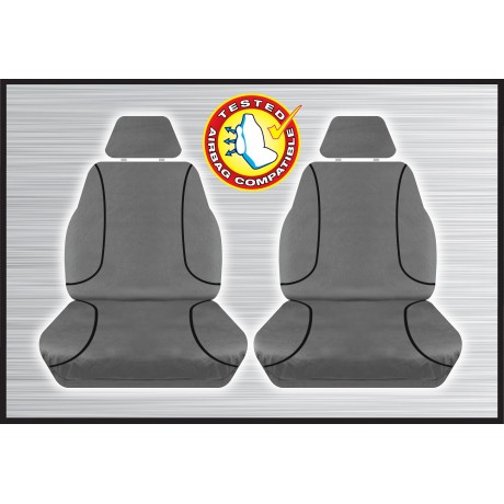 GREY CANVAS FRONT SEAT COVER PAIR - EVEREST RANGER & BT50