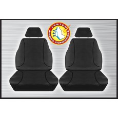 BLACK CANVAS FRONT SEAT COVER PAIR - NISSAN NAVARA
