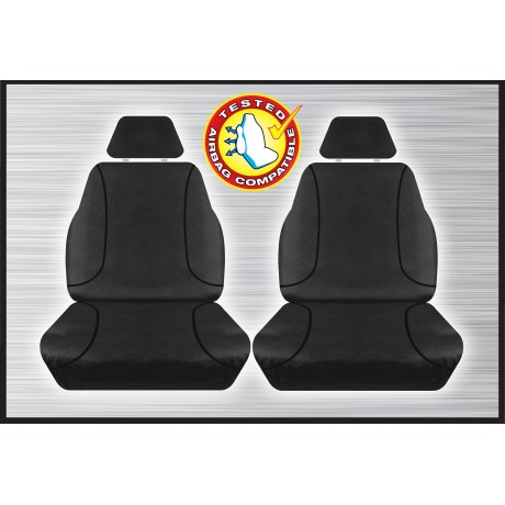 BLACK CANVAS FRONT SEAT COVER PAIR-ISUZU DMAX & BT50 2020-ON