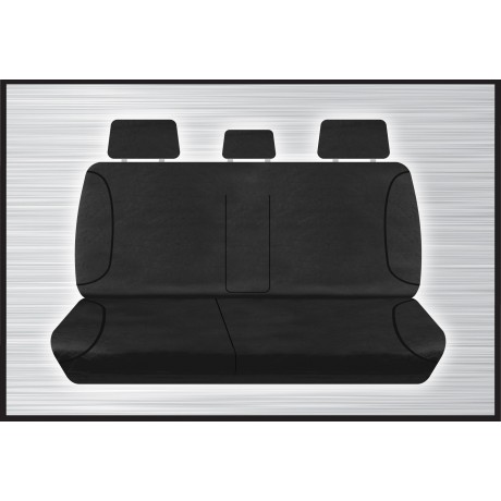 BLACK CANVAS REAR BENCH SEAT COVER - HILUX 07/2015 ONWARD