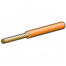 CABLE SGLE 4MM 25A 30M ORANGE
