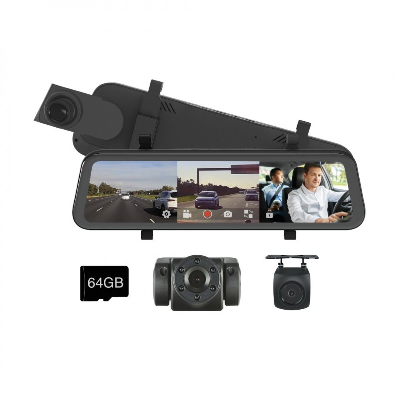 9IN TOUCH SCREEN MIRROR DISPLAY 1080P HD TRIPLE CAMERA KIT
