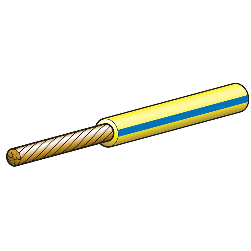 CABLE TRAC 4MM 25A 30M YLW/BLU