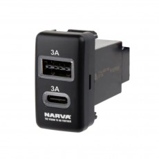 OE STYLE 12V LED ILLUMINATED BLUE USB-C PORT SWITCH TOY/SUZ