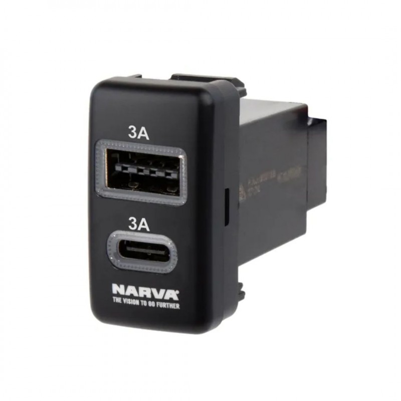 OE STYLE 12V LED ILLUMINATED BLUE USB-C PORT SWITCH TOY/SUZ