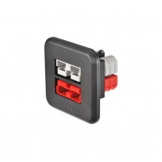 HEAVY DUTY FLUSH MOUNT DUAL 50A CONNECTOR GREY/RED
