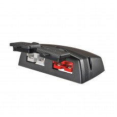 HEAVY DUTY TWIN SURFACE MOUNT 50A CONNECTORS GREY/RED