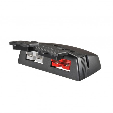 HEAVY DUTY TWIN SURFACE MOUNT 50A CONNECTORS GREY/RED