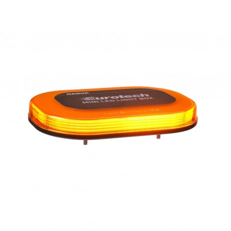 12/24V EUROTECH MINI LED LIGHT BOX FLANGE BASE AMBER
