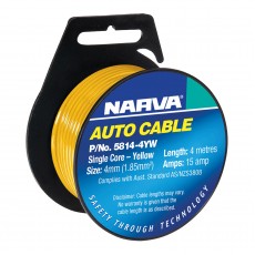 CABLE SINGLE CORE 4mm 4M YELLOW