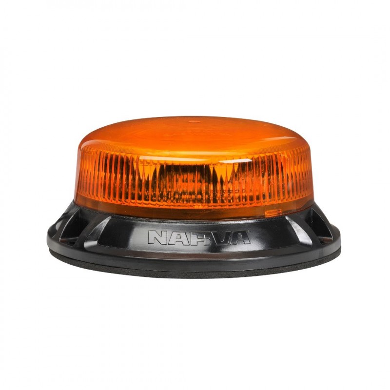 9-33V LOW PROFILE EUROTECH II LED STROBE/ROTATOR AMBER FLANGE