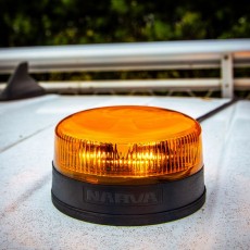 9-33V LOW PROFILE EUROTECH II LED STROBE/ROTATOR AMBER MAGNET