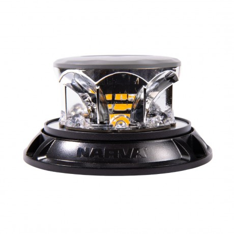 9-33V SHORT PROFILE EUROTECH II LED STROBE/ROTATOR AMB FLANGE