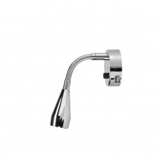 12V INTERIOR LAMP W TOUCH SWITCH AND 2A USB SOCKET SILVER