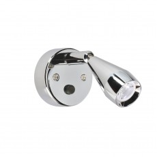 12V INTERIOR LAMP W TOUCH SWITCH NO FLEXIBLE NECK SILVER