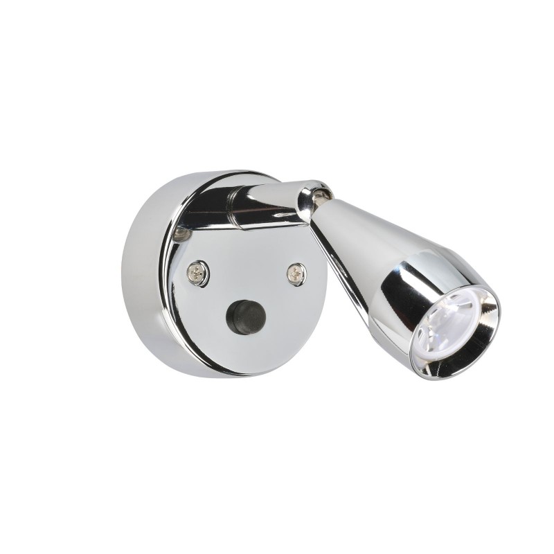 12V INTERIOR LAMP W TOUCH SWITCH NO FLEXIBLE NECK SILVER