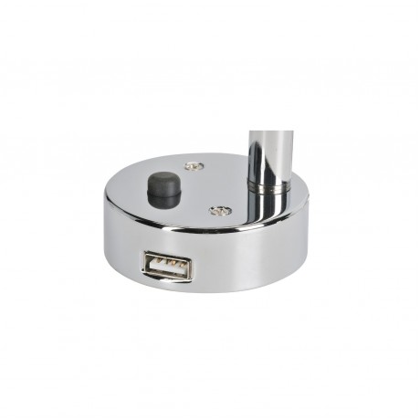 12V INTERIOR LAMP W TOUCH SWITCH NO FLEXIBLE NECK SILVER