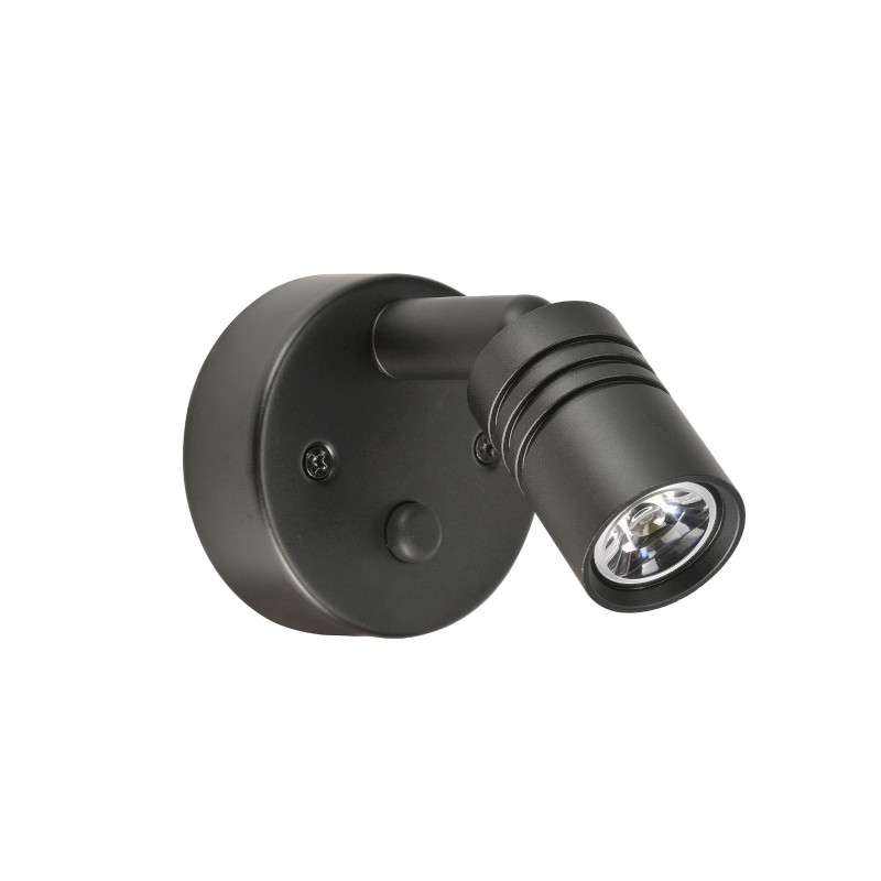 12V INTERIOR LAMP W TOUCH SWITCH NO FLEXIBLE NECK BLACK