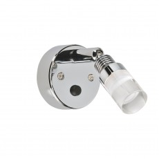 12V INTERIOR LAMP W TOUCH SWITCH NO FLEXIBLE NECK SILVER