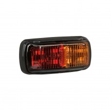 9-33V MDL64 LED SIDE MARKER RED AMBER 0.5M BLACK BASE