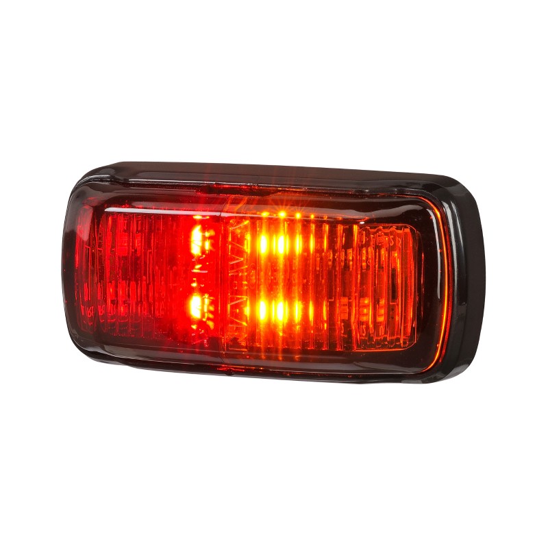 9-33V MDL64 LED SIDE MARKER RED AMBER 2.5M BLACK BASE