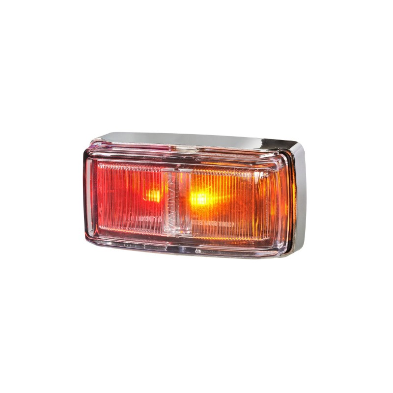 9-33V MDL80 LED RED/AMBER SIDE MARKER CHROME B 0.5M CABLE