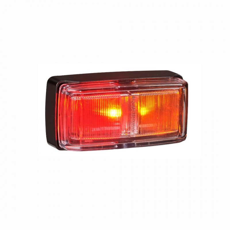 9-33V MDL80 LED RED/AMBER SIDE MARKER LAMP BLK B 2.5M CABLE