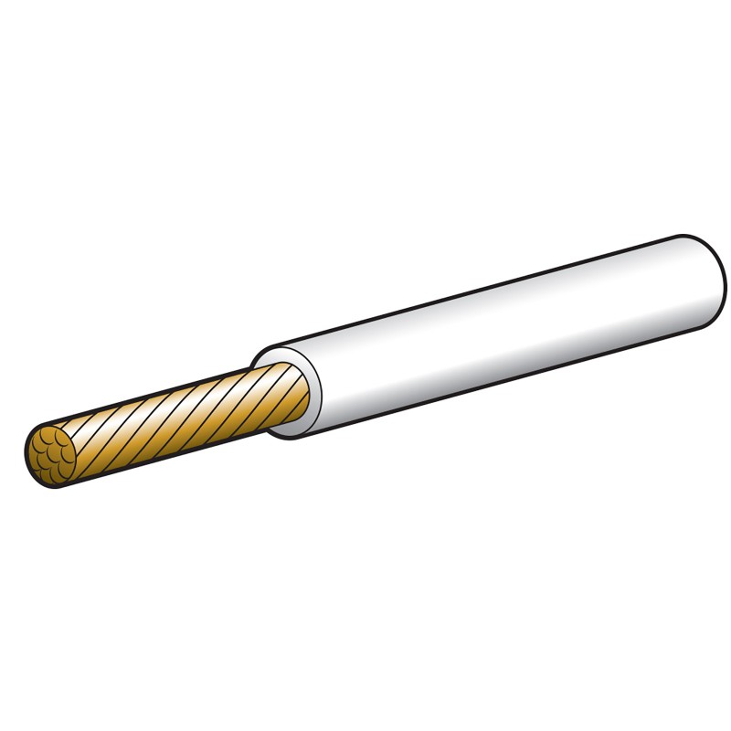 CABLE SGLE 5MM 36AMP 30M WHITE