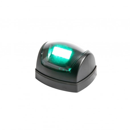 9-33V 2 NAUTICAL MILE LED STARBOARD LAMP CLEAR LENS BLACK