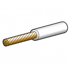CABLE SINGLE  6MM 47AMP 30M WH
