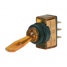SWITCH TOGGLE ON/OFF AMBER 12V