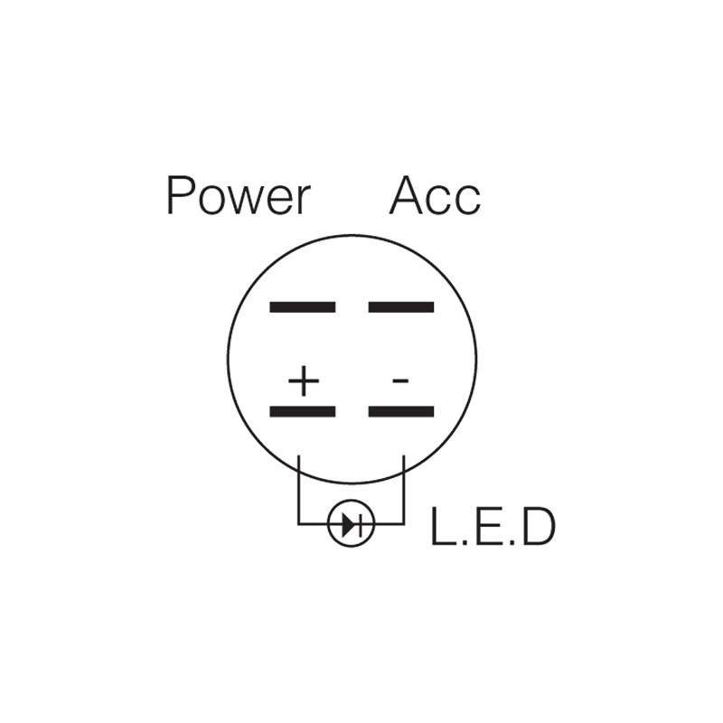 SWITCH OFF/ON 12V LED RED
