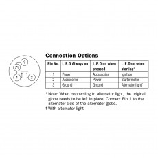 SWITCH START LED BLUE 12V 50A