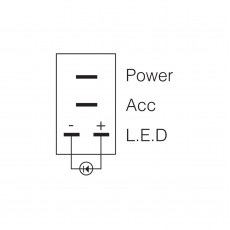 SWITCH ROCKER 12V LED MICRO
