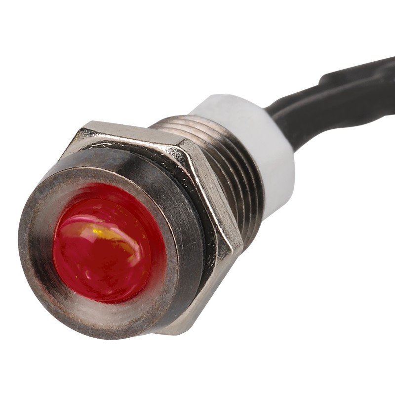 PILOT LAMP LED SEALED 12V RED