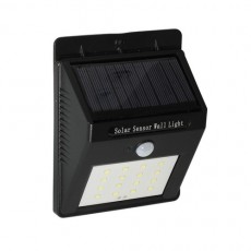 SOLAR MOTION SENSOR LED LAMP BLACK