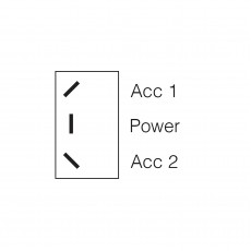 SWITCH ROCKER 25A ON/OFF/ON