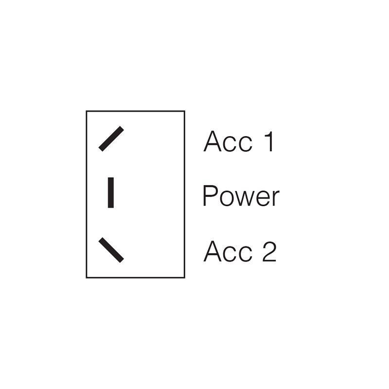 SWITCH ROCKER 25A ON/OFF/ON