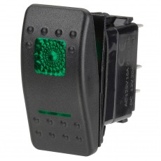 SWITCH SEALED ROCKER OFF/ON 12V GREEN