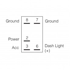 SWITCH ROCKER OFF/ON 12V AUX LIGHTS