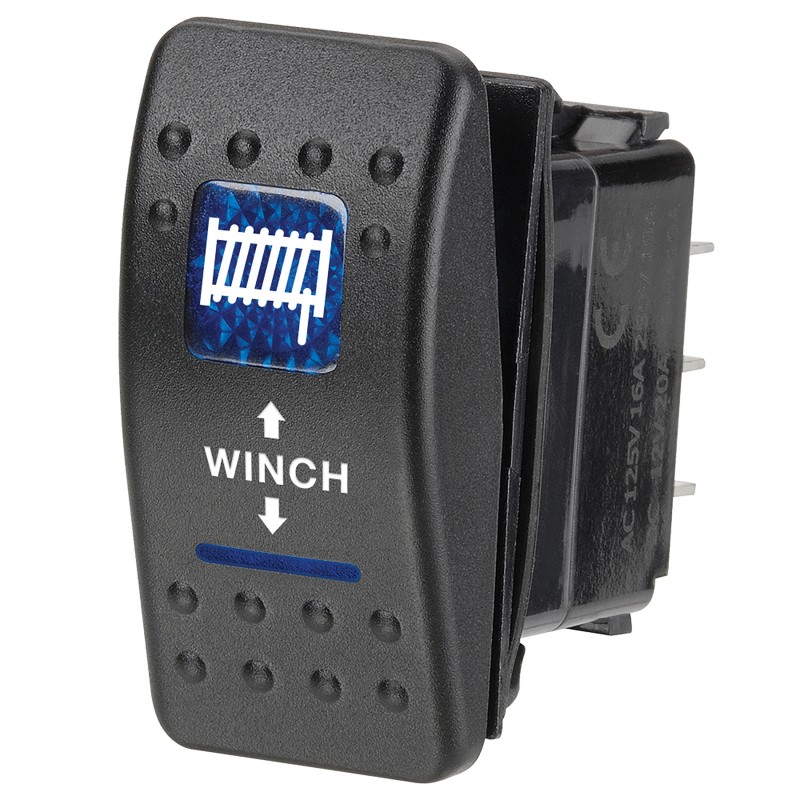 SWITCH ROCKER MOM/OFF/MOM 12V WINCH