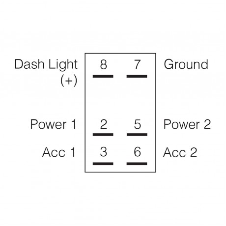 BLUE 12/24V LED ROCKER SWITCH OFF/ON/ON