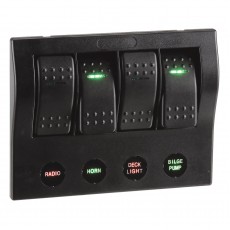 4-WAY LED SWITCH PANEL WITH CIRCUIT BREAKER PROTECTION