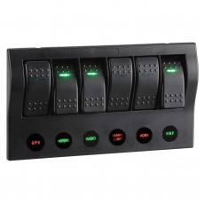 6-WAY LED SWITCH PANEL WITH CIRCUIT BREAKER PROTECTION