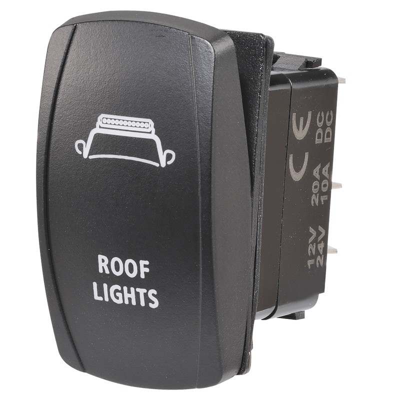 SWITCH ROCKER OFF/ON BLUE LED ROOF LIGHT