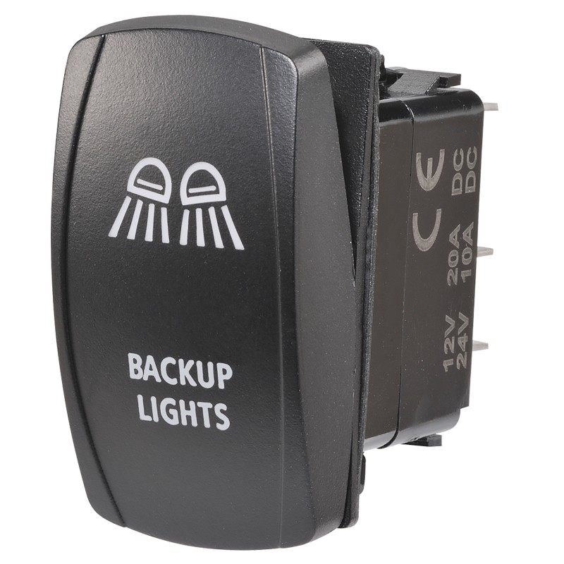 SWITCH ROCKER OFF/ON BLUE LED B/UP LIGHTS