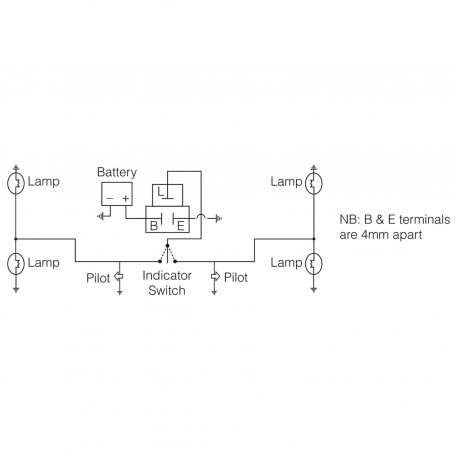 FLASHER ELEC 12V 3 PIN 4MM