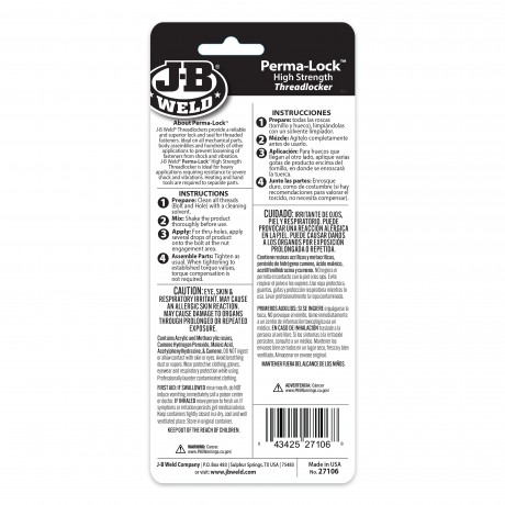 PERMA-LOCK RED THREADLOCKER 6ML