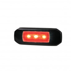 9-33V MDL68 COURTESY LAMP RED/WHITE BEZEL BLACK
